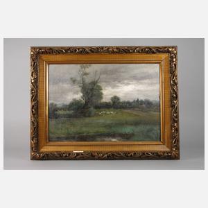 Prof. Josef Wenglein, attr., Landschaft mit Gänsen