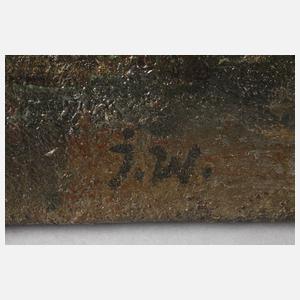 Prof. Josef Wenglein, attr., Landschaft mit Gänsen