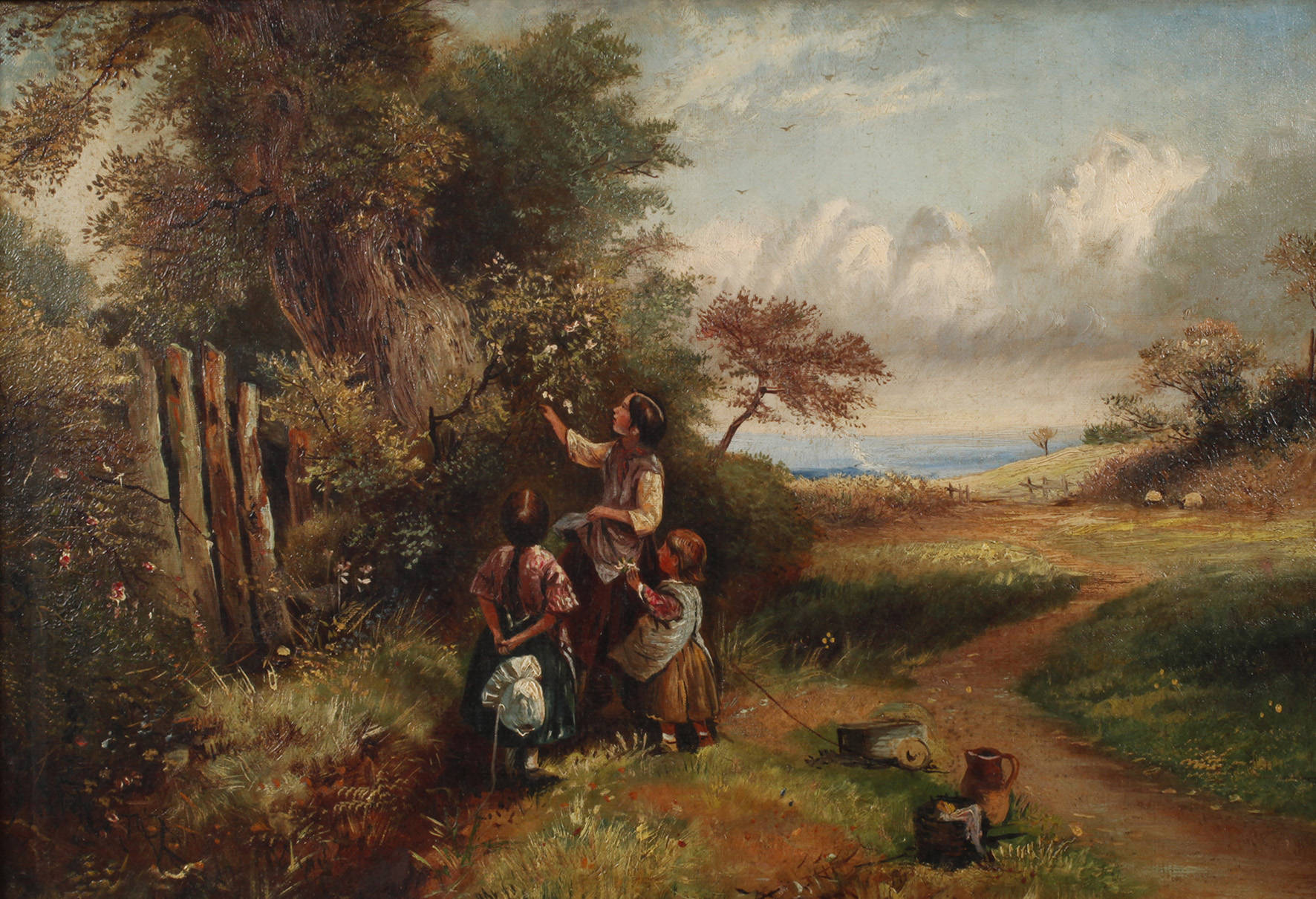 Kinder in Sommerlandschaft