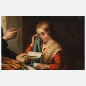 Marie Leonhardi, Mutter mit Kindern im Kücheninterieur