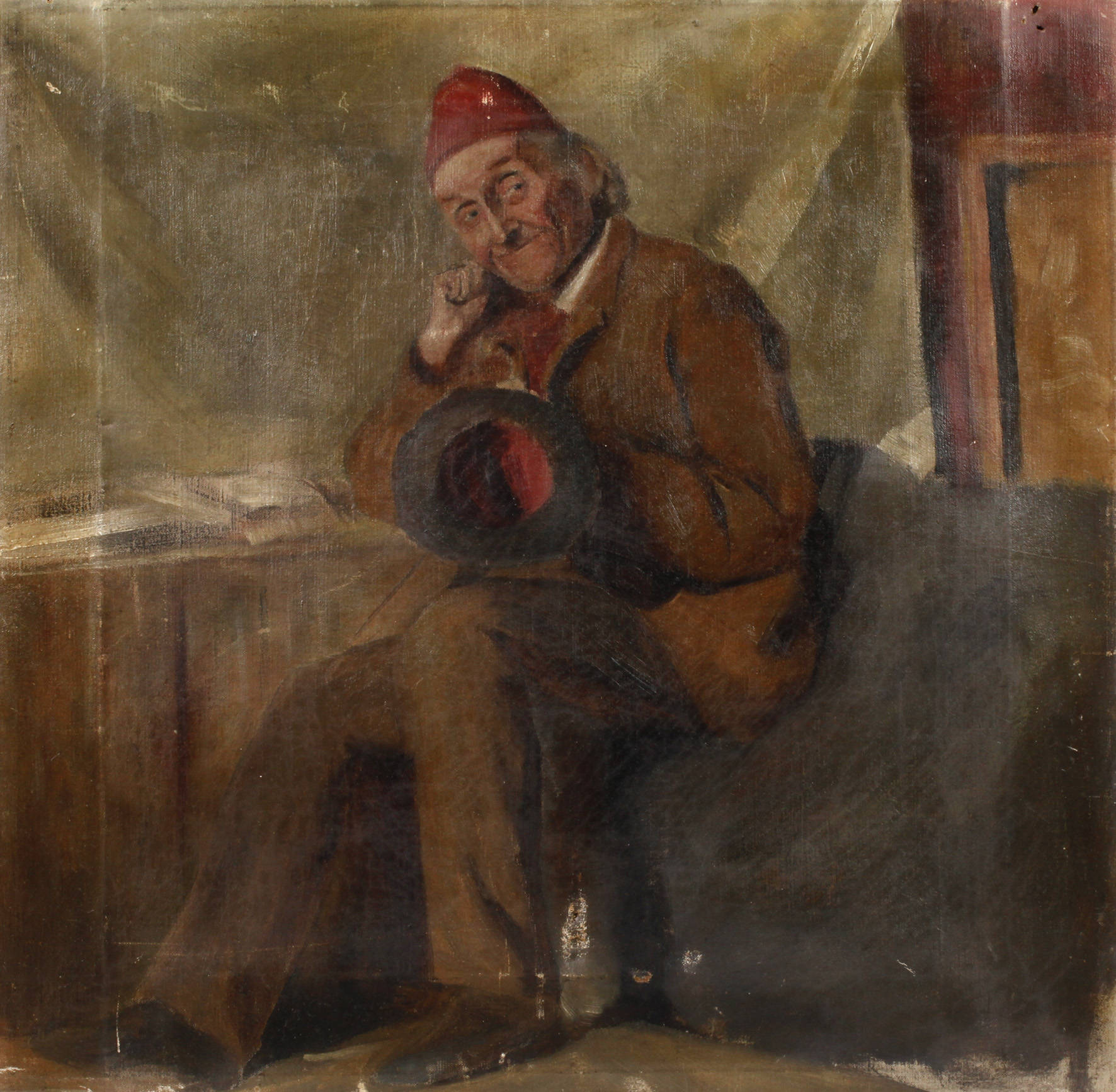 Sinnender alter Mann