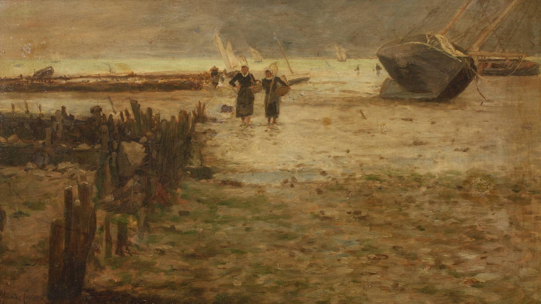 Maurice Courant, Fischerfrauen am Strand