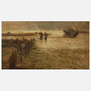 Maurice Courant, Fischerfrauen am Strand