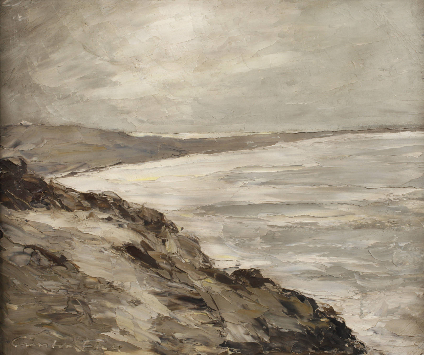 Günter Fink, Steilküste auf Hiddensee im Winter