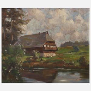 Hans Greinke, Schwarzwaldlandschaft mit Bauernhaus
