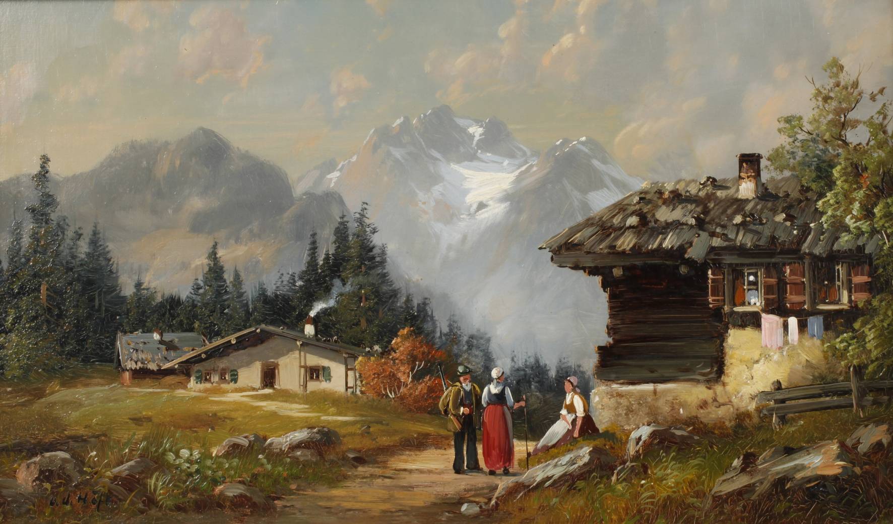 V. U. Höfe, Mittagsrast in den Alpen