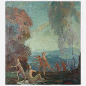 Prof. Richard Klein, Akte in bergiger Landschaft