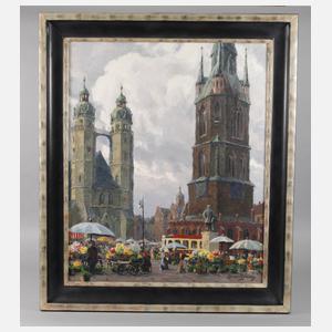 Paul Lehmann-Braunss, ”Marktplatz zu Halle” um 1925