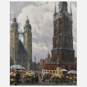 Paul Lehmann-Braunss, ”Marktplatz zu Halle” um 1925