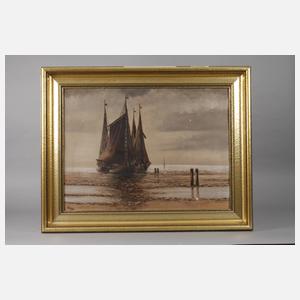 J. Mühle, Fischerboote am Strand