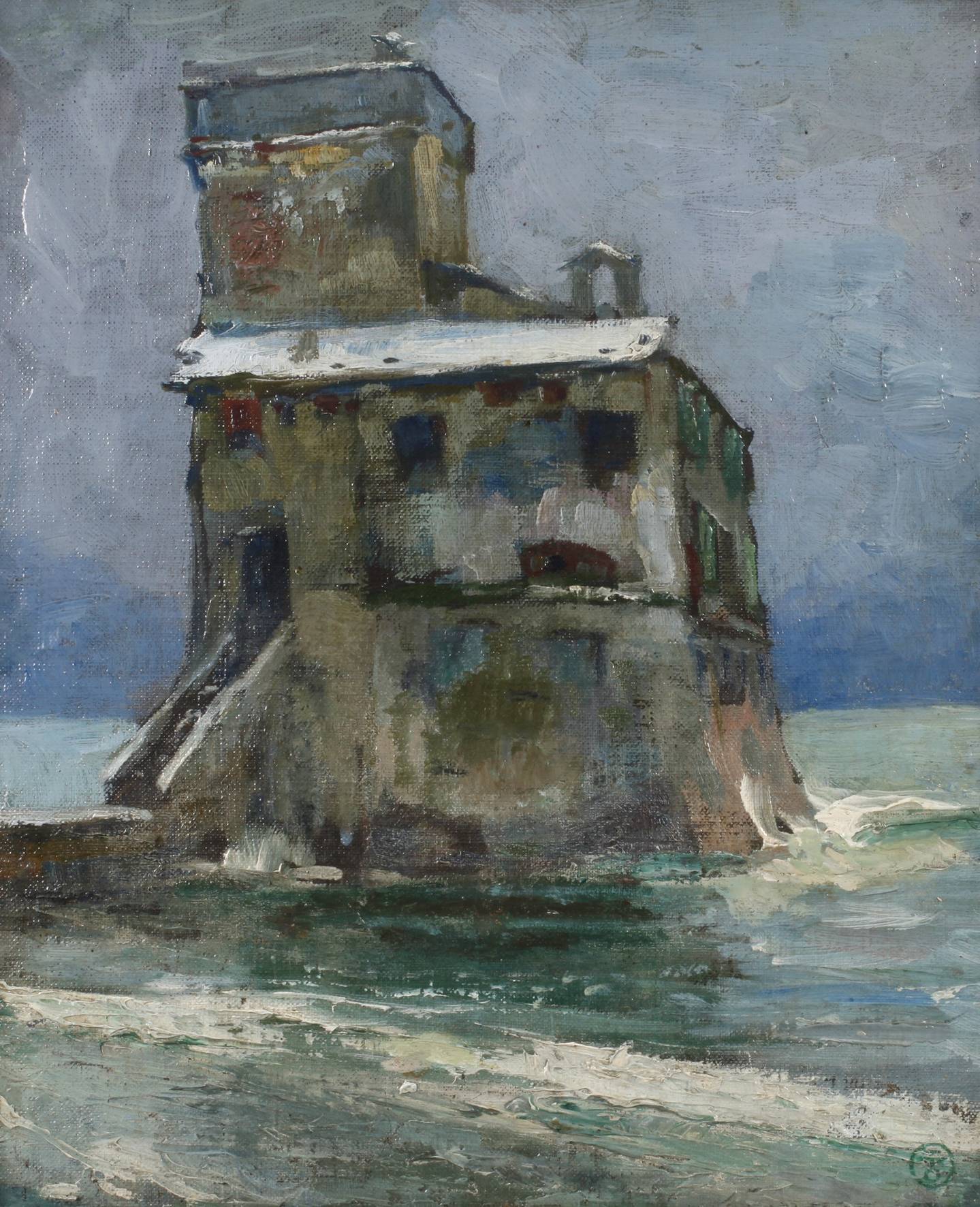 Prof. Karl Otto, attr., ”Kastell im Meer”