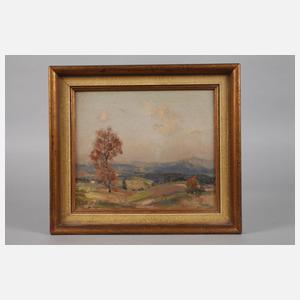 Alexander Peltzer, attr., Herbstlandschaft im Voralpenland