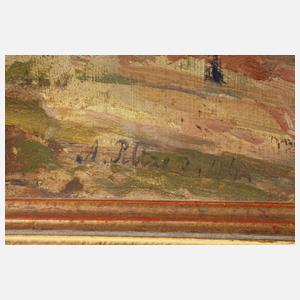 Alexander Peltzer, attr., Herbstlandschaft im Voralpenland