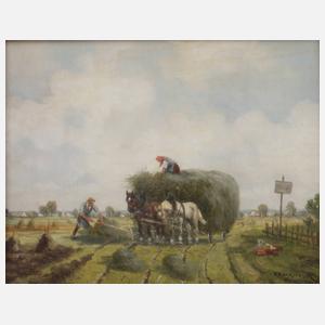 Karl Rohrhirsch, Bei der Heuernte