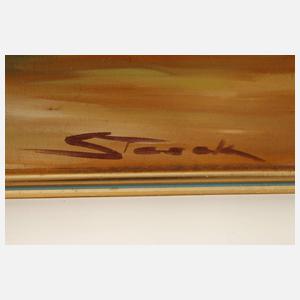 Stosek, Fliederstrauß in Kugelvase