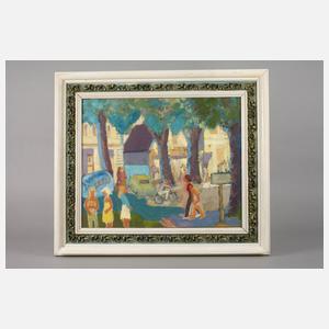 Helmut Tamm, attr., Sommerliche Straßenszene