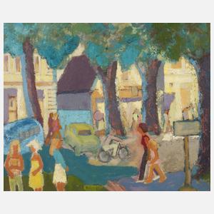 Helmut Tamm, attr., Sommerliche Straßenszene