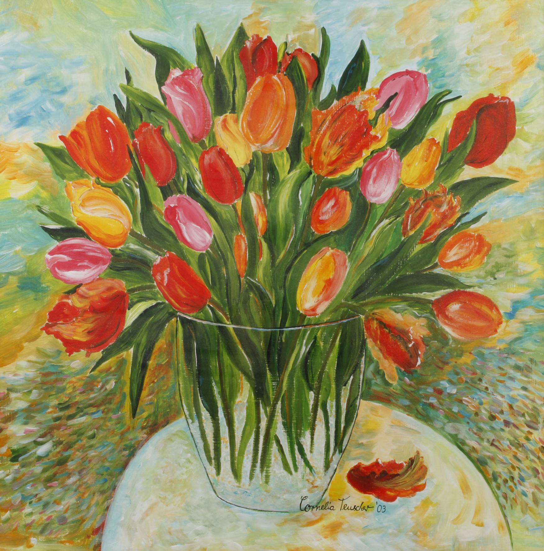 Cornelia Teuscher, Tulpenstillleben