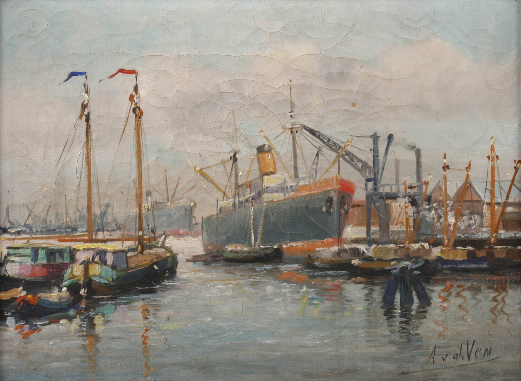 Adrian van der Ven, Im Hochseehafen