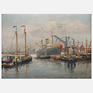 Adrian van der Ven, Im Hochseehafen