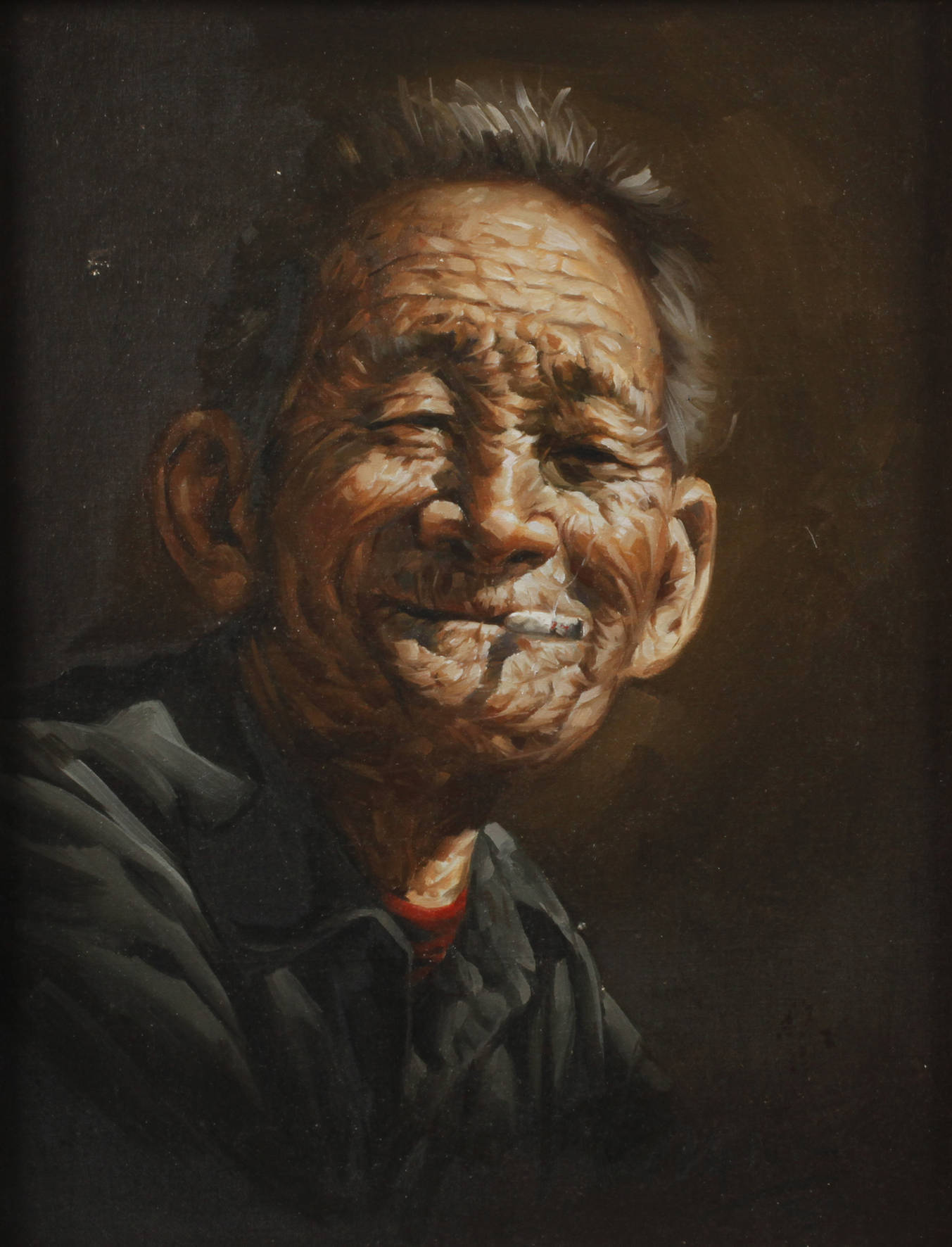 Bildnis eines Asiaten mit Zigarette