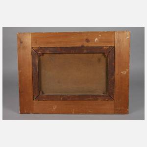 Stadt am Fluss mit Dampfschiff