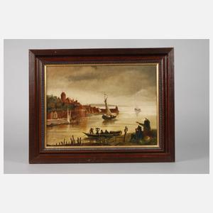 Mittelalterliche Stadt am Meer