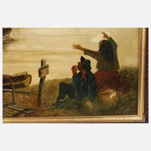 Mittelalterliche Stadt am Meer