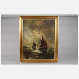 Segelboote in der Abenddämmerung