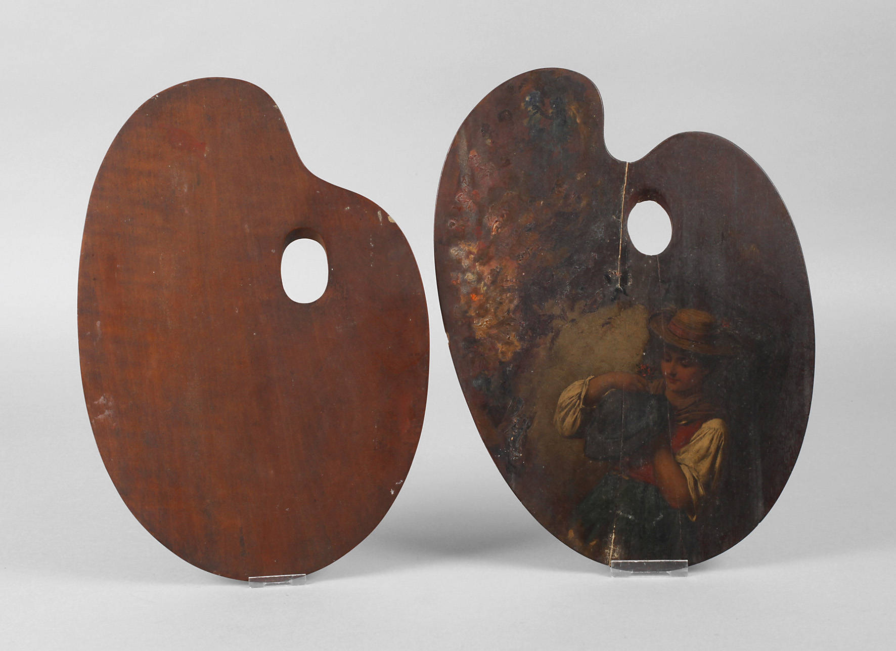 Zwei Malpaletten Ende 19. Jh.