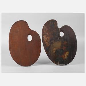 Zwei Malpaletten Ende 19. Jh.