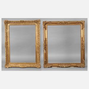 Zwei Goldstuckrahmen