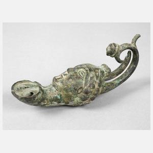 Spätantike Maskenlampe