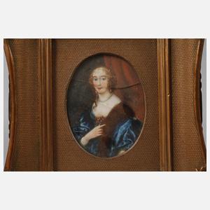 Vier Elfenbeinminiaturen