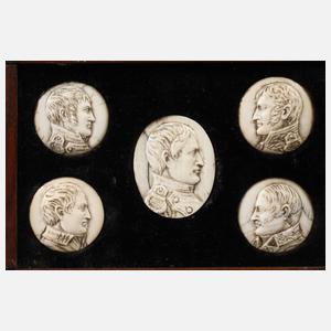 Elfenbeinreliefs Napoleon und seine Brüder