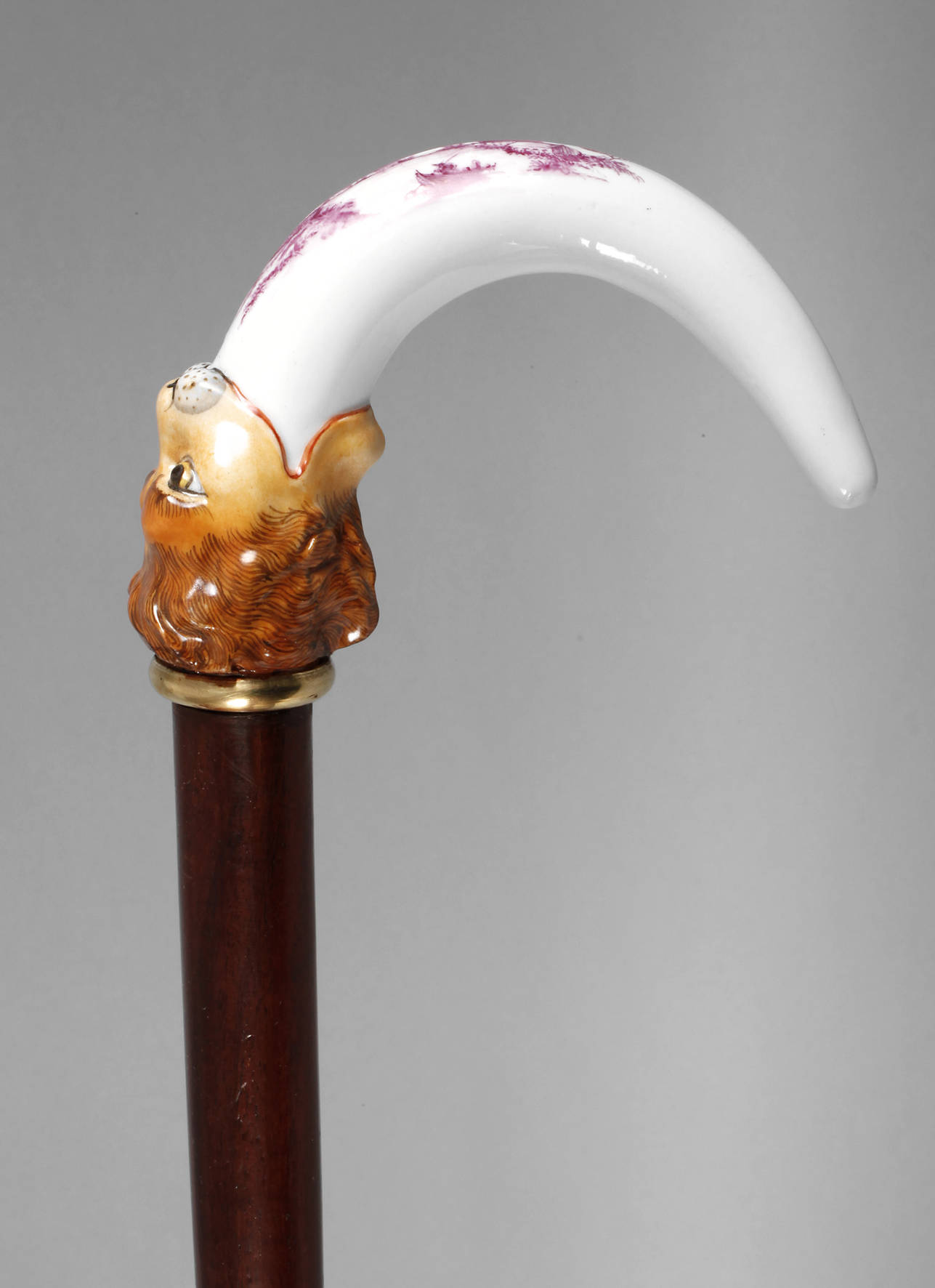 Spazierstock Porzellan