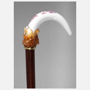 Spazierstock Porzellan