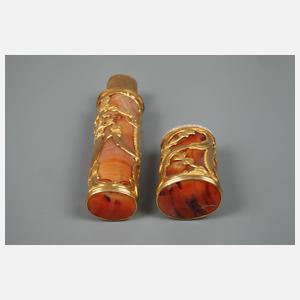 Necessaire aus Achat und Gold