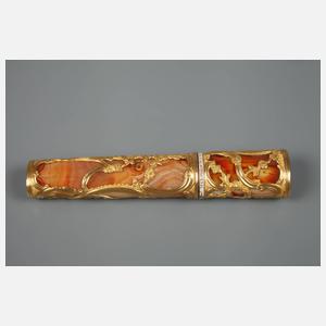 Necessaire aus Achat und Gold