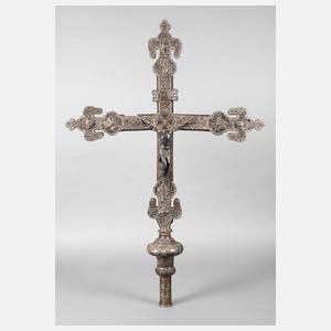 Großes Vortragekreuz Silber