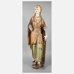 Große Schnitzerei Heilige Barbara