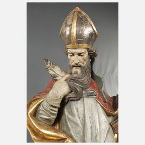 Große geschnitzte Heiligenplastik