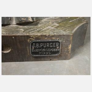 Große geschnitzte Heiligenplastik