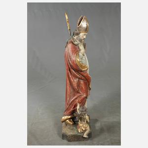 Große geschnitzte Heiligenplastik