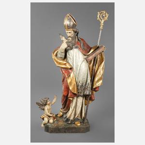 Große geschnitzte Heiligenplastik