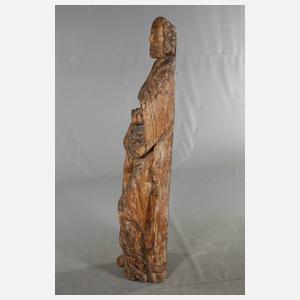 Große geschnitzte Heiligenfigur