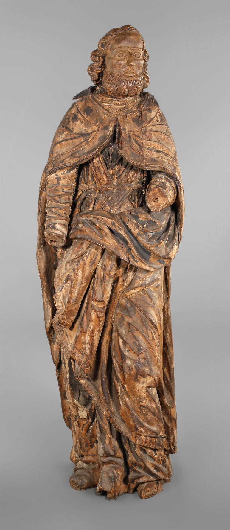 Große geschnitzte Heiligenfigur