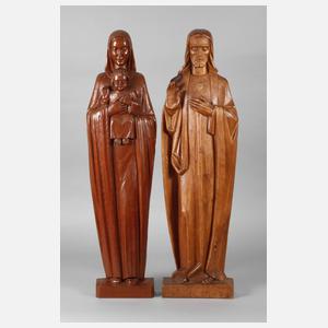 Paar figürliche Schnitzereien