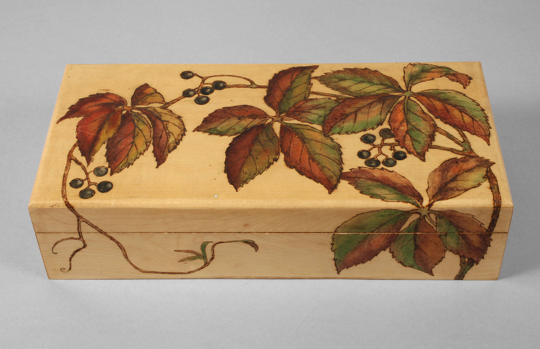 Schatulle Brandmalerei