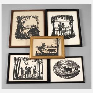 Konvolut Scherenschnitte